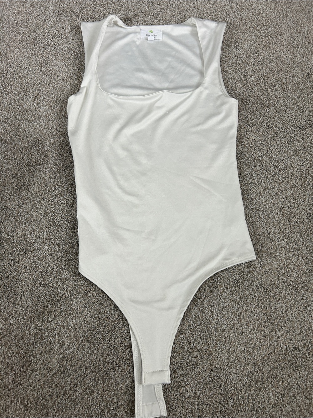 White Scoop Neck Sleeveless Bodysuit